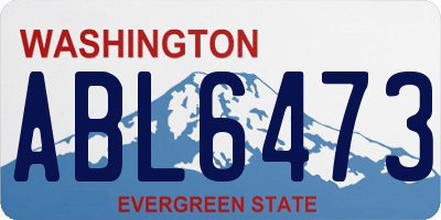 WA license plate ABL6473