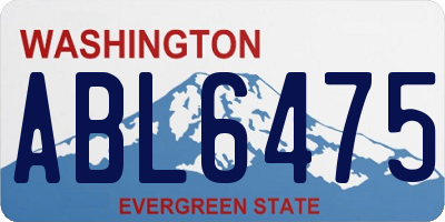 WA license plate ABL6475