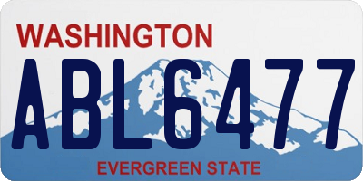 WA license plate ABL6477