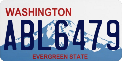 WA license plate ABL6479