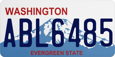 WA license plate ABL6485