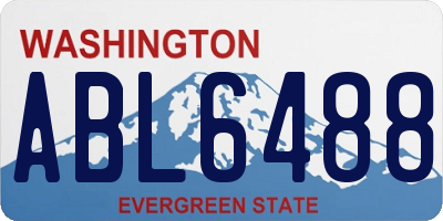 WA license plate ABL6488