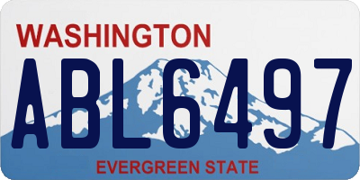 WA license plate ABL6497