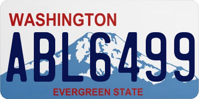 WA license plate ABL6499