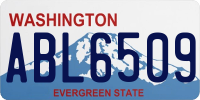 WA license plate ABL6509