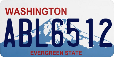 WA license plate ABL6512
