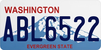 WA license plate ABL6522