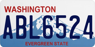 WA license plate ABL6524