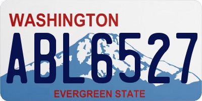 WA license plate ABL6527