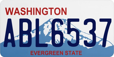 WA license plate ABL6537