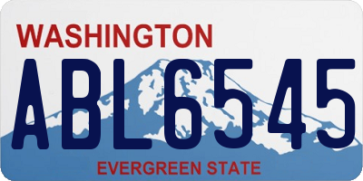 WA license plate ABL6545