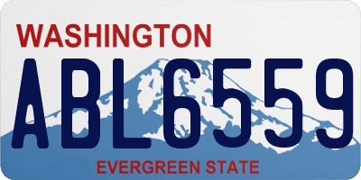 WA license plate ABL6559