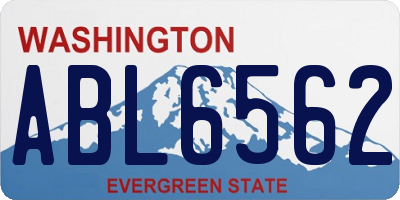 WA license plate ABL6562