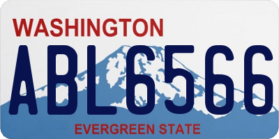 WA license plate ABL6566