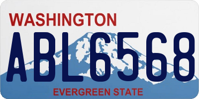 WA license plate ABL6568
