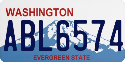 WA license plate ABL6574