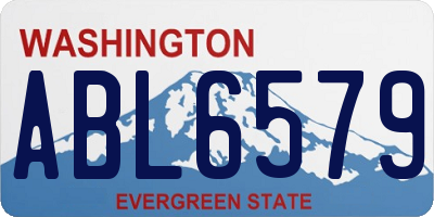 WA license plate ABL6579