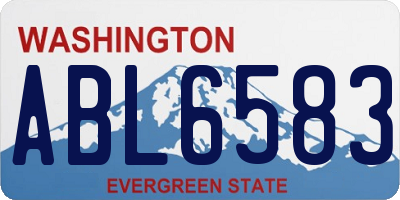 WA license plate ABL6583
