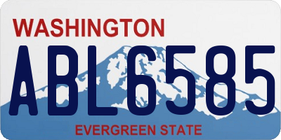 WA license plate ABL6585