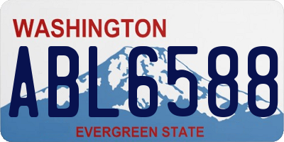 WA license plate ABL6588