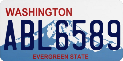 WA license plate ABL6589