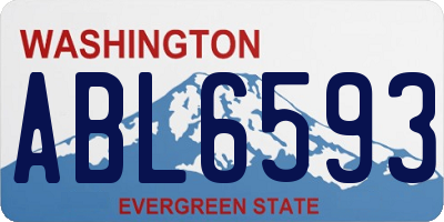 WA license plate ABL6593