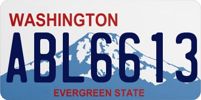 WA license plate ABL6613