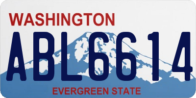 WA license plate ABL6614