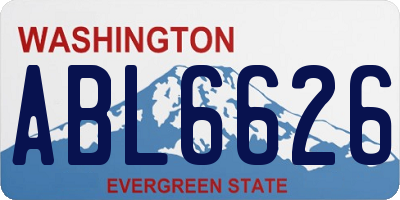 WA license plate ABL6626