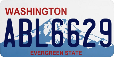 WA license plate ABL6629