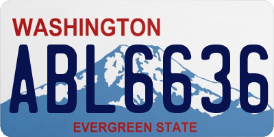 WA license plate ABL6636