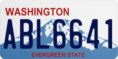 WA license plate ABL6641