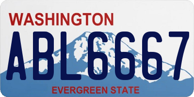 WA license plate ABL6667