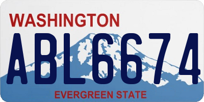 WA license plate ABL6674