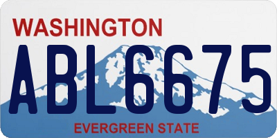 WA license plate ABL6675