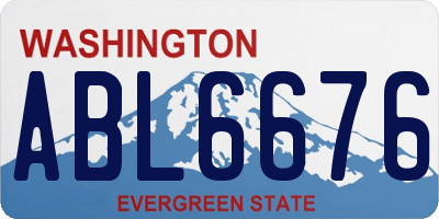 WA license plate ABL6676