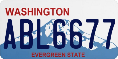 WA license plate ABL6677