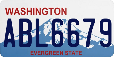 WA license plate ABL6679
