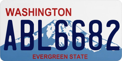 WA license plate ABL6682