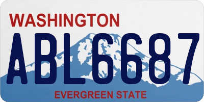 WA license plate ABL6687