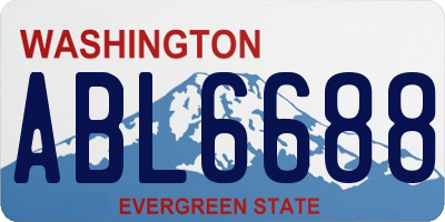 WA license plate ABL6688