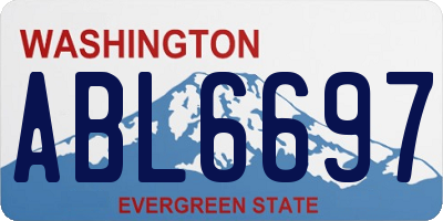 WA license plate ABL6697