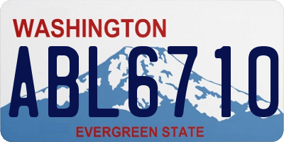 WA license plate ABL6710