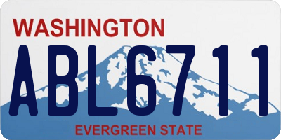 WA license plate ABL6711