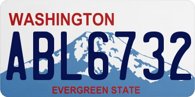 WA license plate ABL6732