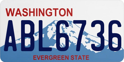 WA license plate ABL6736
