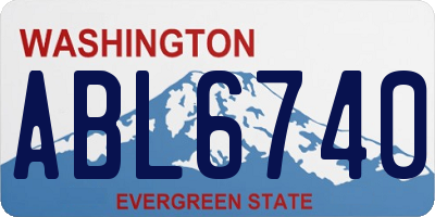 WA license plate ABL6740
