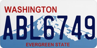 WA license plate ABL6749
