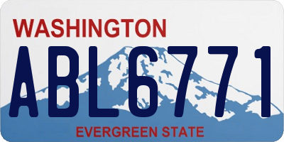 WA license plate ABL6771