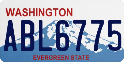 WA license plate ABL6775